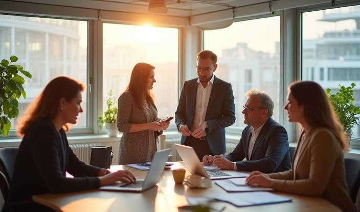 L’équipe Éloquence dans les bureaux à Lyon
